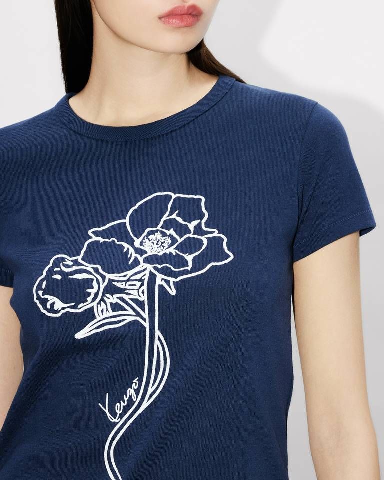 Kenzo - Áo thun KENZO Archive Rose viền cotton