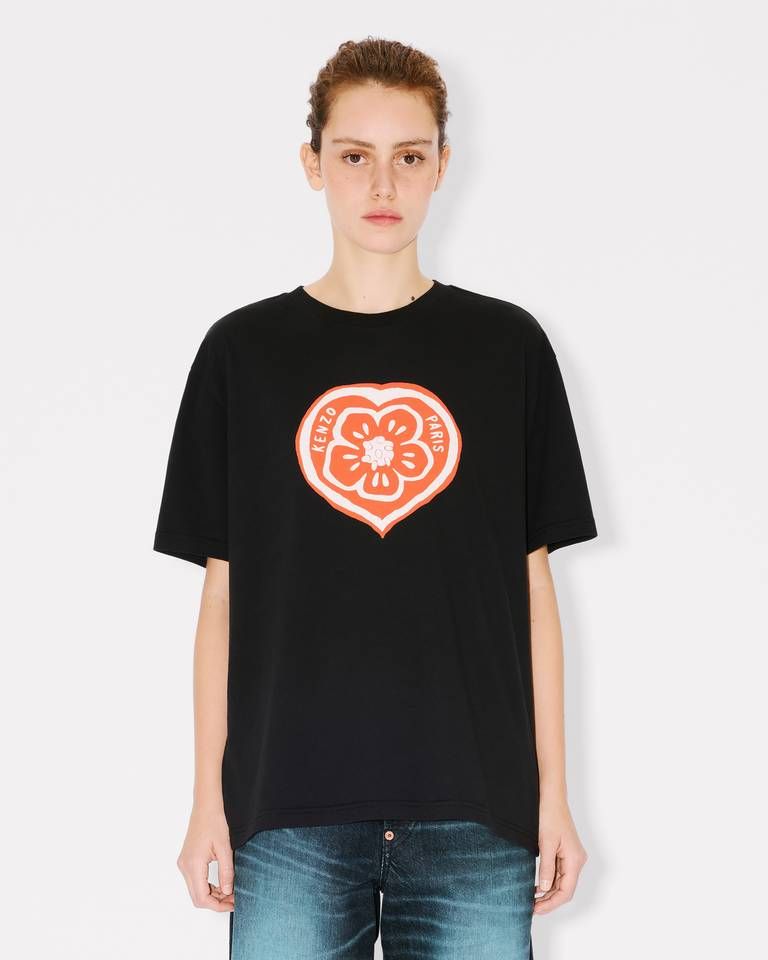 Kenzo - Áo thun cotton KENZO Boke Heart dáng loose fit