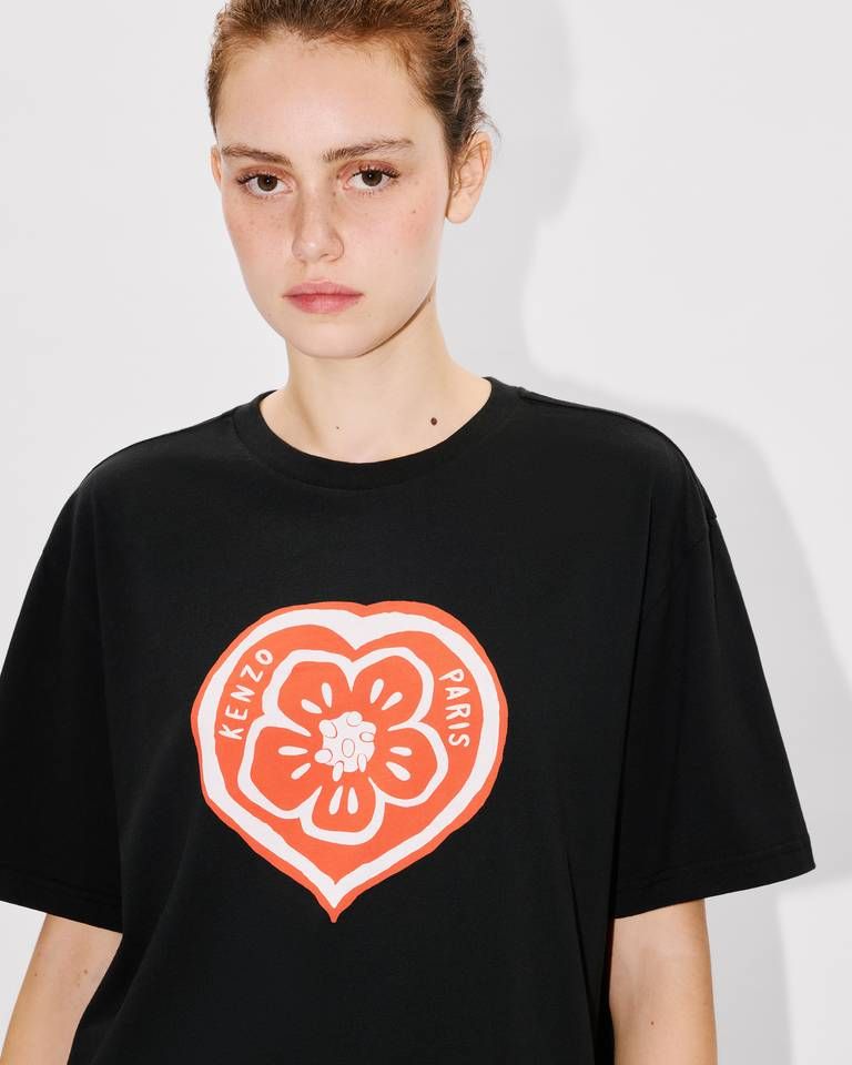 Kenzo - Áo thun cotton KENZO Boke Heart dáng loose fit