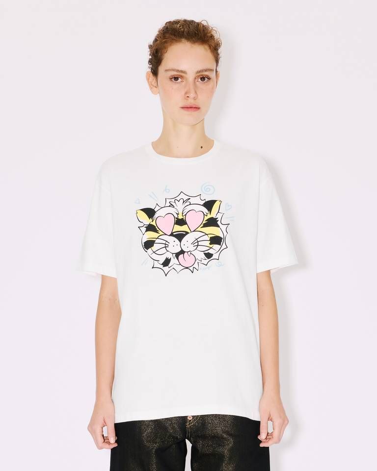 Kenzo - Áo thun cotton KENZO Wild Tiger dáng rộng
