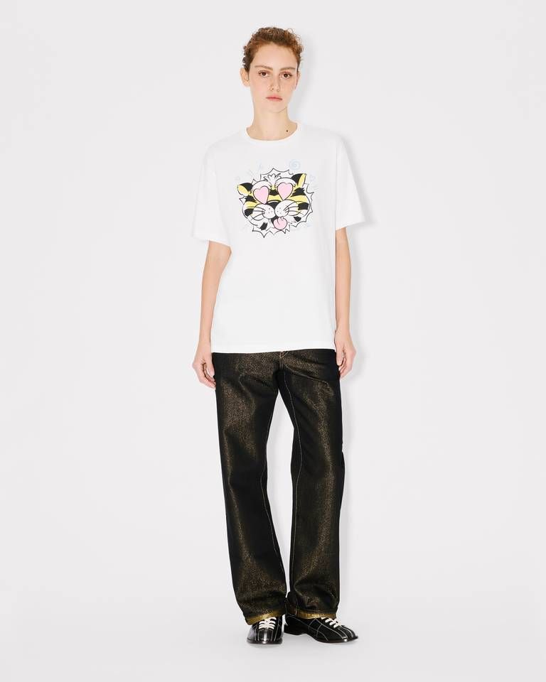 Kenzo - Áo thun cotton KENZO Wild Tiger dáng rộng