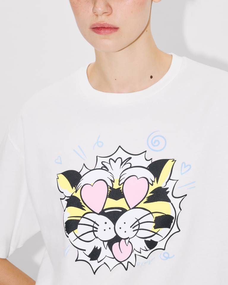 Kenzo - Áo thun cotton KENZO Wild Tiger dáng rộng