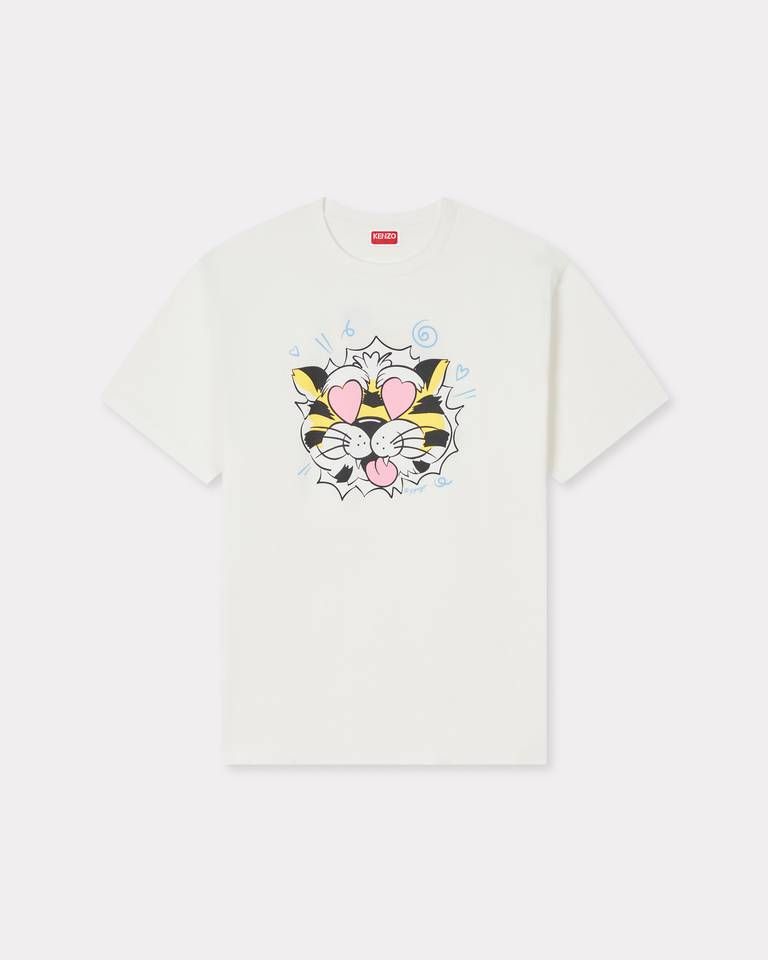 Kenzo - Áo thun cotton KENZO Wild Tiger dáng rộng