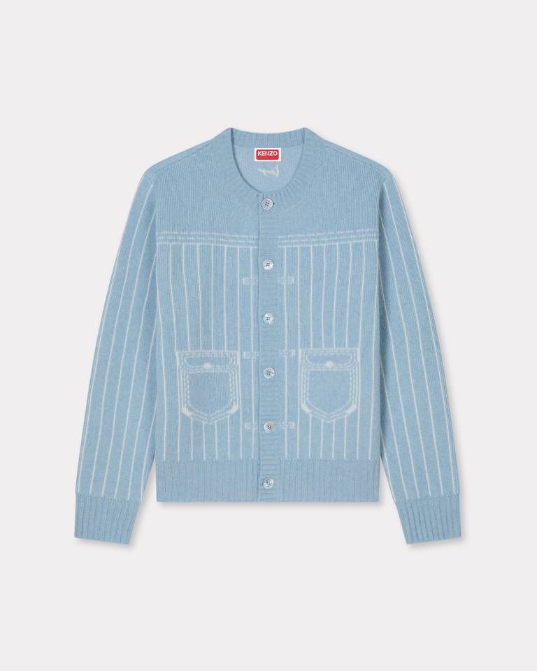 Áo len KENZO Trompe Loeil bằng len cotton