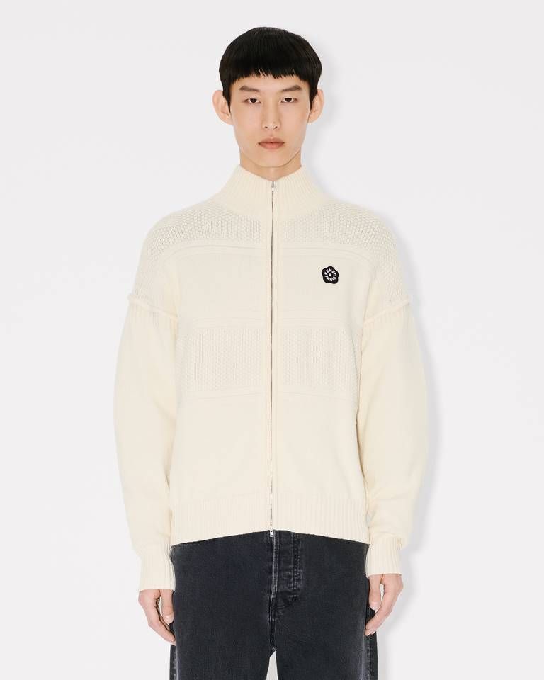 Kenzo - Áo khoác cardigan thêu KENZO Boke Flower 2.0 vải cotton và len.