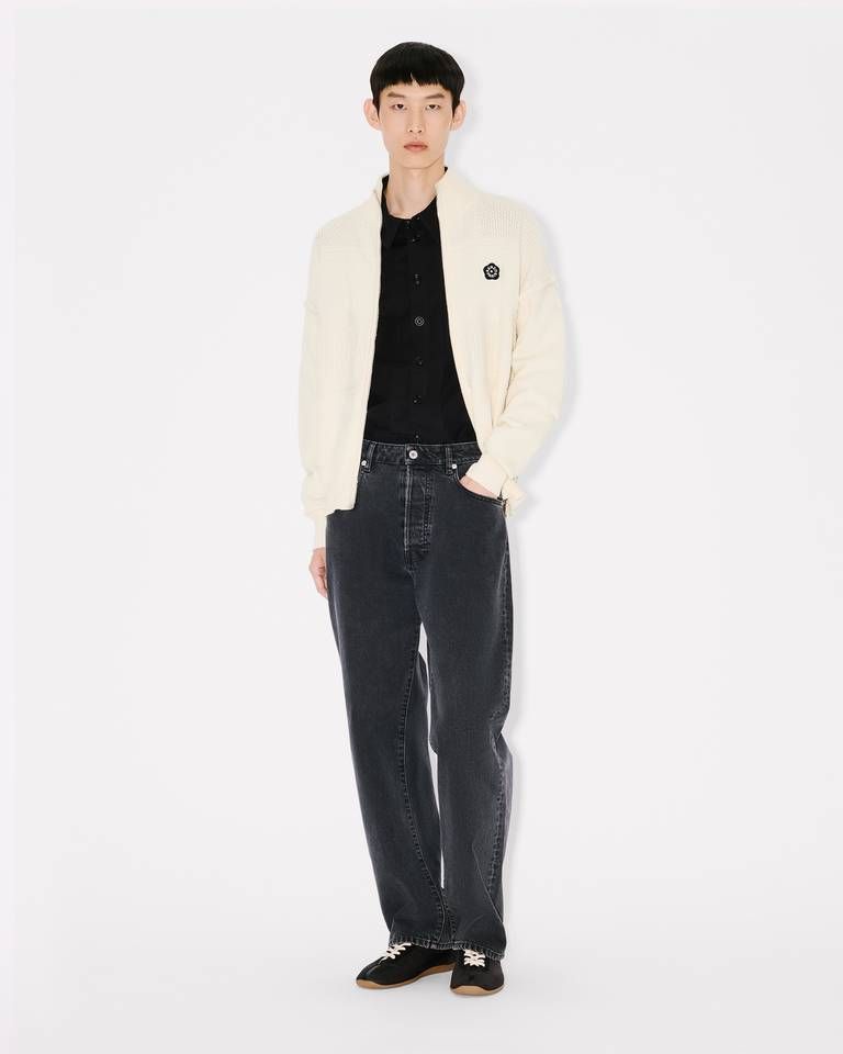 Kenzo - Áo khoác cardigan thêu KENZO Boke Flower 2.0 vải cotton và len.