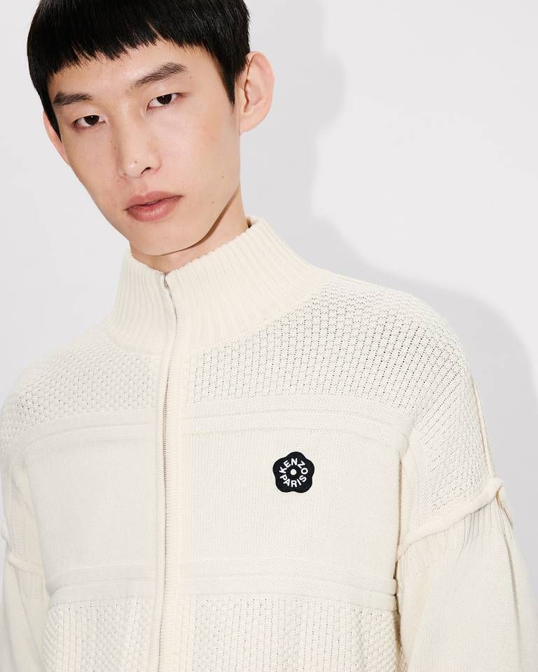 Áo khoác cardigan thêu KENZO Boke Flower 2.0 vải cotton và len.