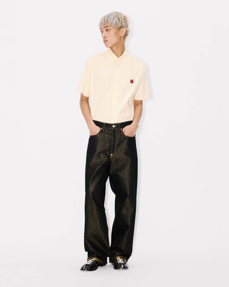 Kenzo - Áo sơ mi ngắn tay KENZO Boke Flower chất liệu seersucker cotton
