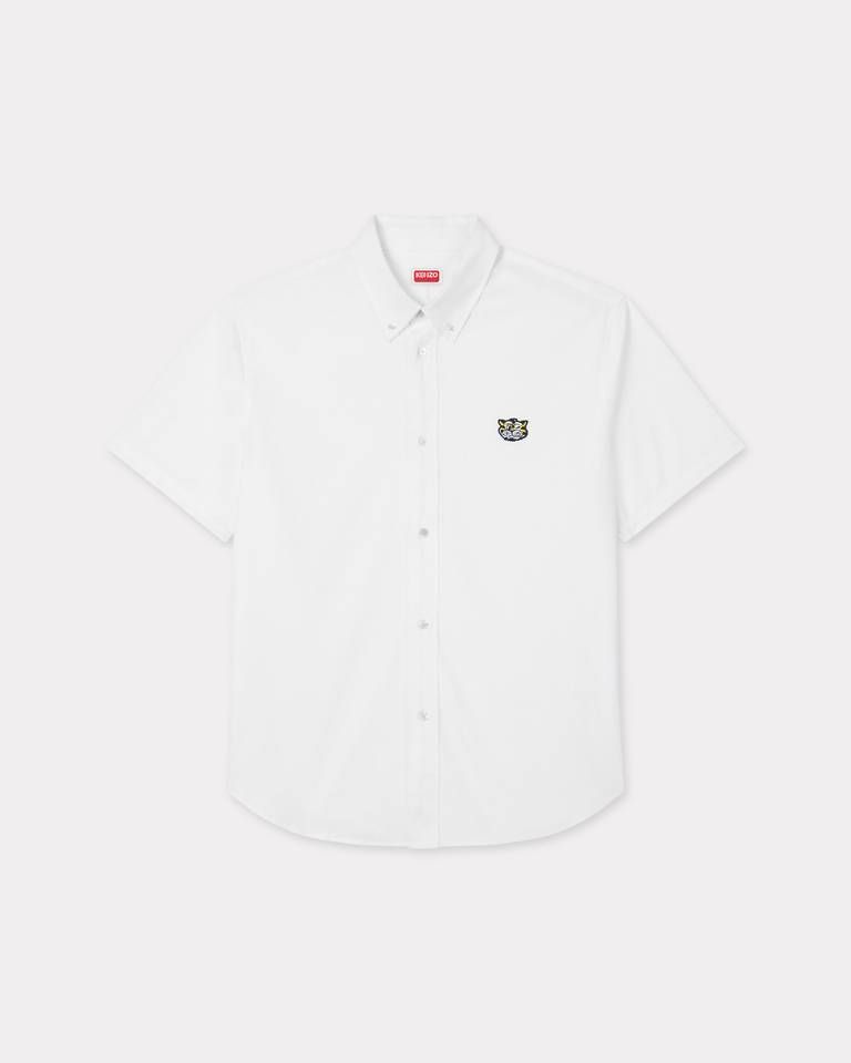 Áo sơ mi ngắn tay cotton poplin KENZO Wild Tiger