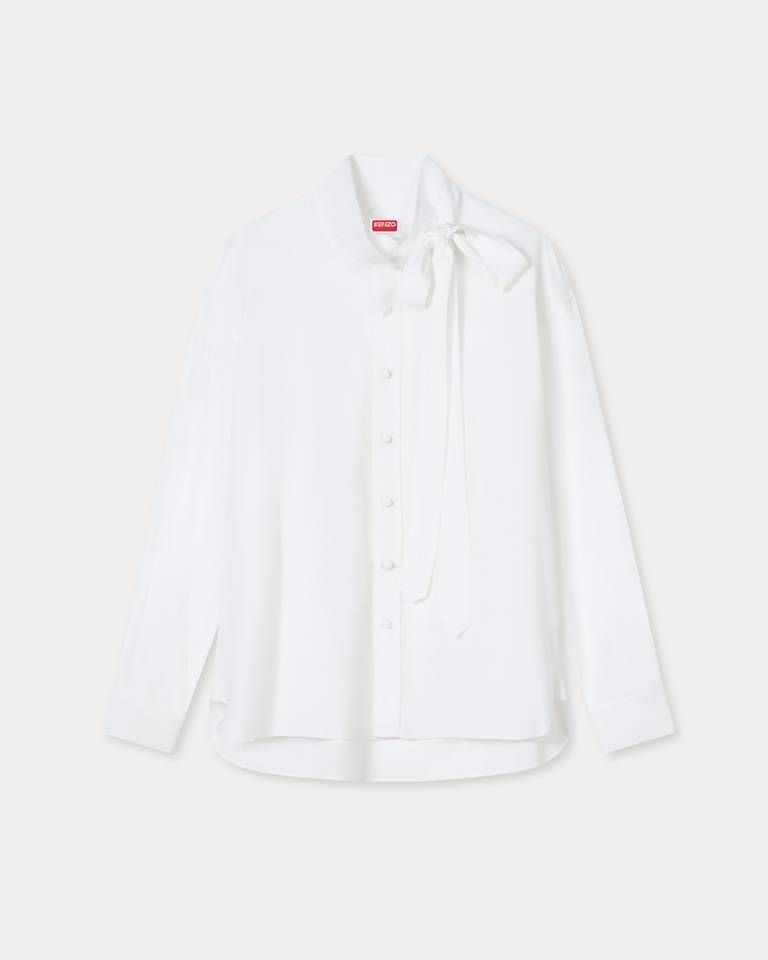 Áo sơ mi KENZO cổ nơ