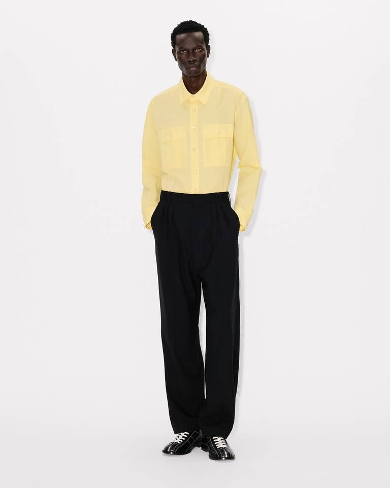 Kenzo - Áo sơ mi cargo KENZO cotton lanh dáng rộng