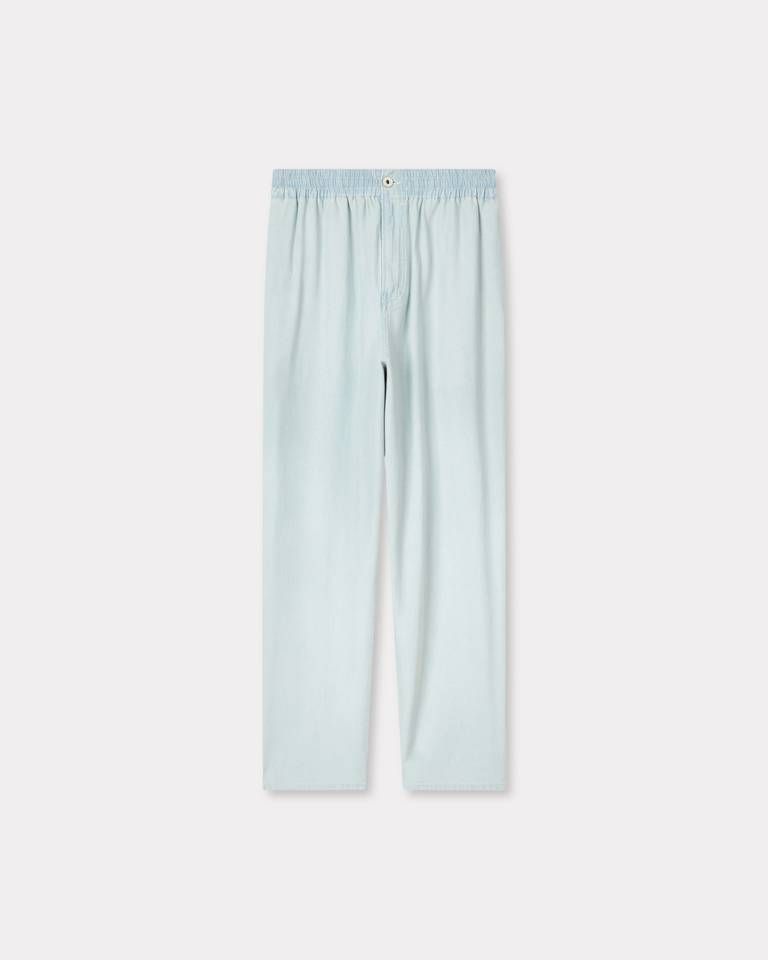 Kenzo - Quần jogger KENZO xám nhạt chambray