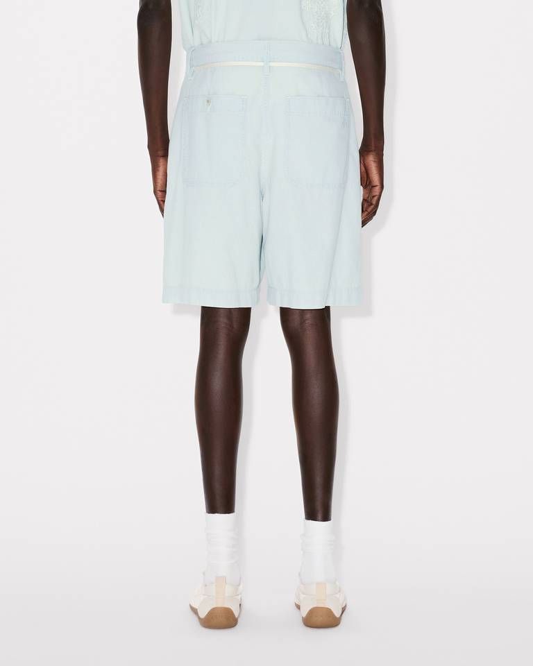 Kenzo - Quần short ren KENZO màu xám nhạt chambray dáng suông
