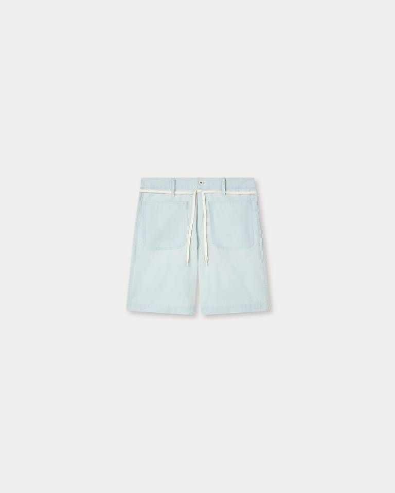 Quần short ren KENZO màu xám nhạt chambray dáng suông