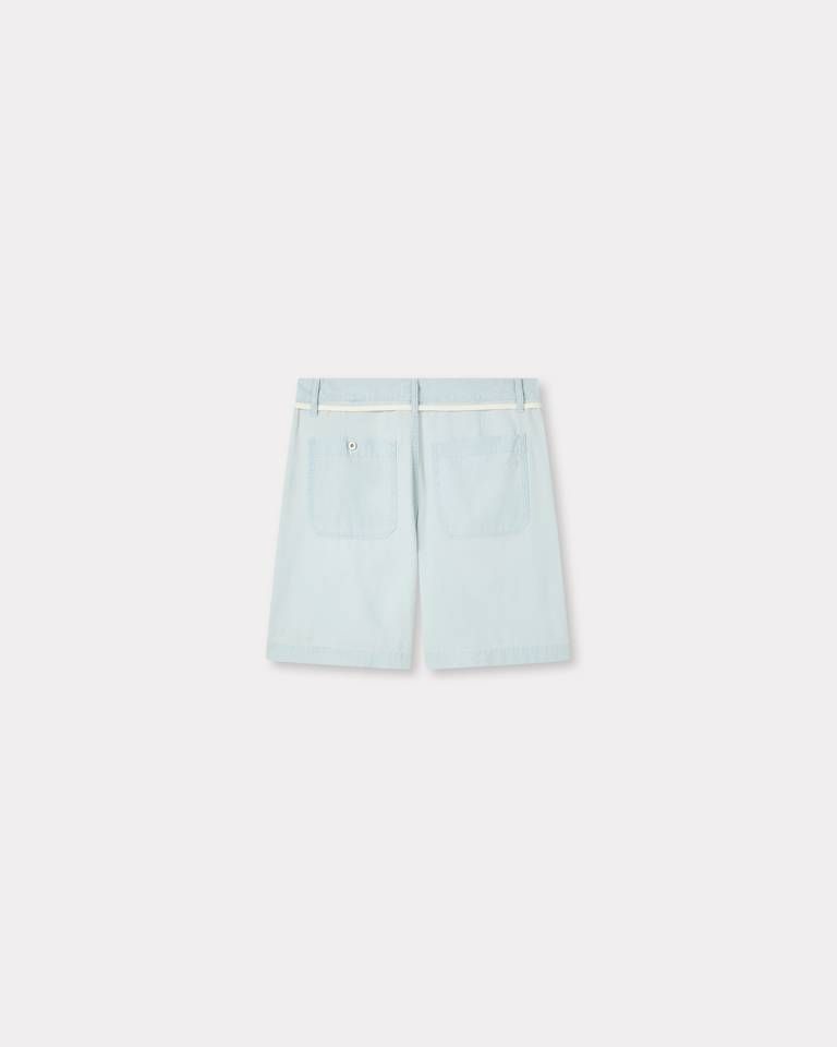 Kenzo - Quần short ren KENZO màu xám nhạt chambray dáng suông