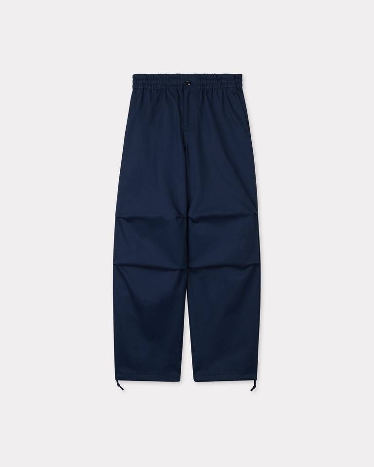 Quần dài cotton KENZO lưng chun họa tiết xương cá.