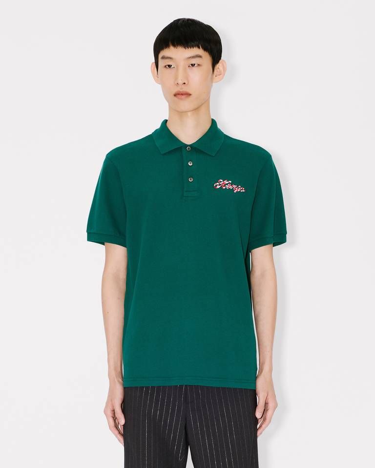 Kenzo - Áo polo cotton slim-fit thêu KENZO Winter Holidays