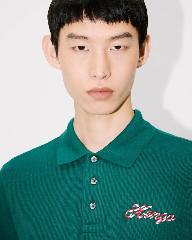 Kenzo - Áo polo cotton slim-fit thêu KENZO Winter Holidays