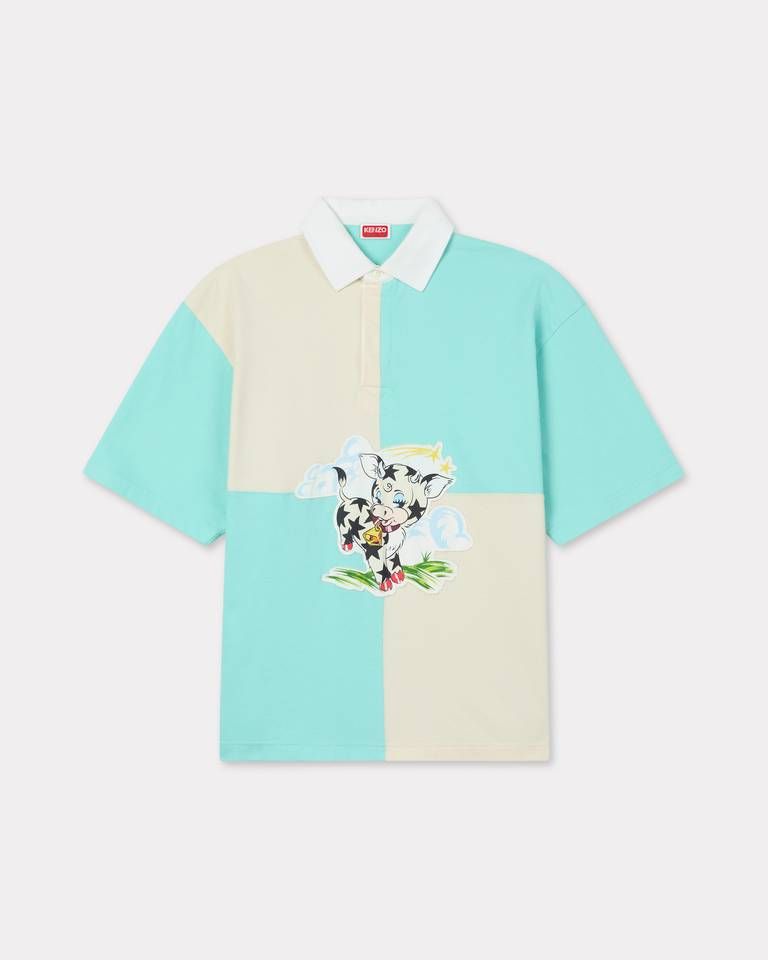 Áo polo cotton dáng rộng KENZO Cartoon