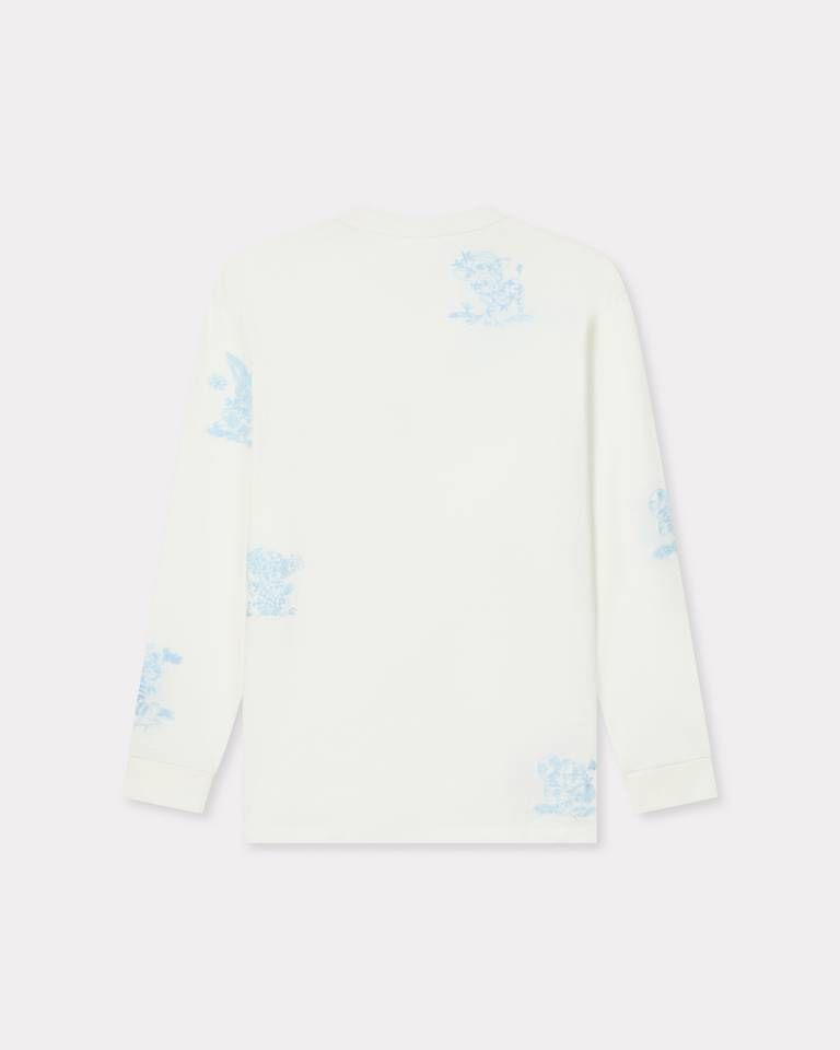 Kenzo - Áo thun dài tay cotton KENZO Cartoon dáng rộng