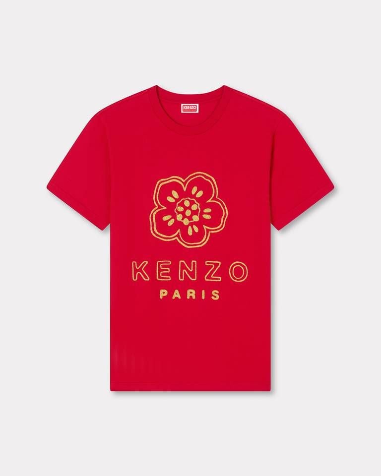 Áo thun cotton thêu KENZO Boke Flower dáng slim.
