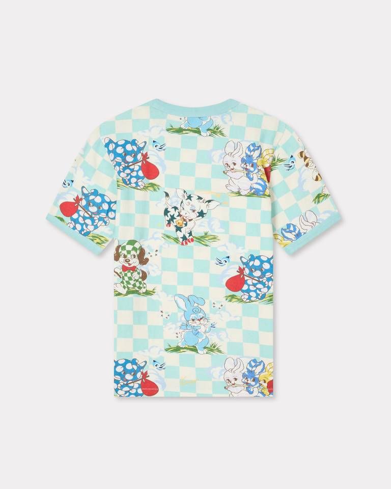 Kenzo - Áo thun dáng ôm cotton KENZO Cartoon
