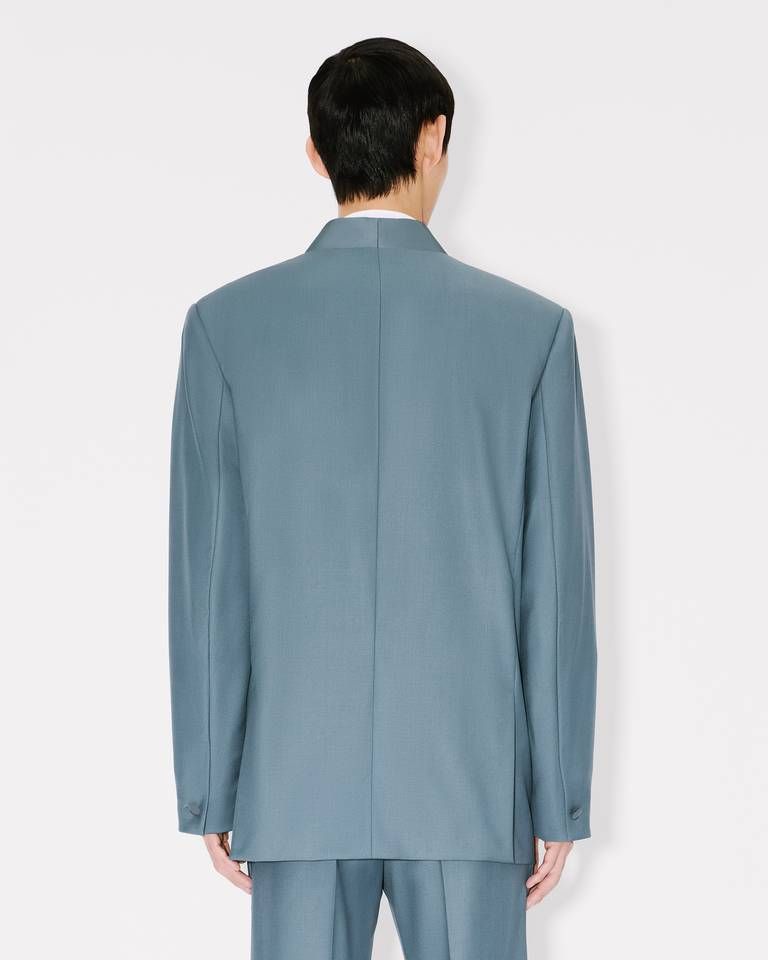 Kenzo - Áo khoác kimono KENZO hai hàng cúc vải len nguyên chất