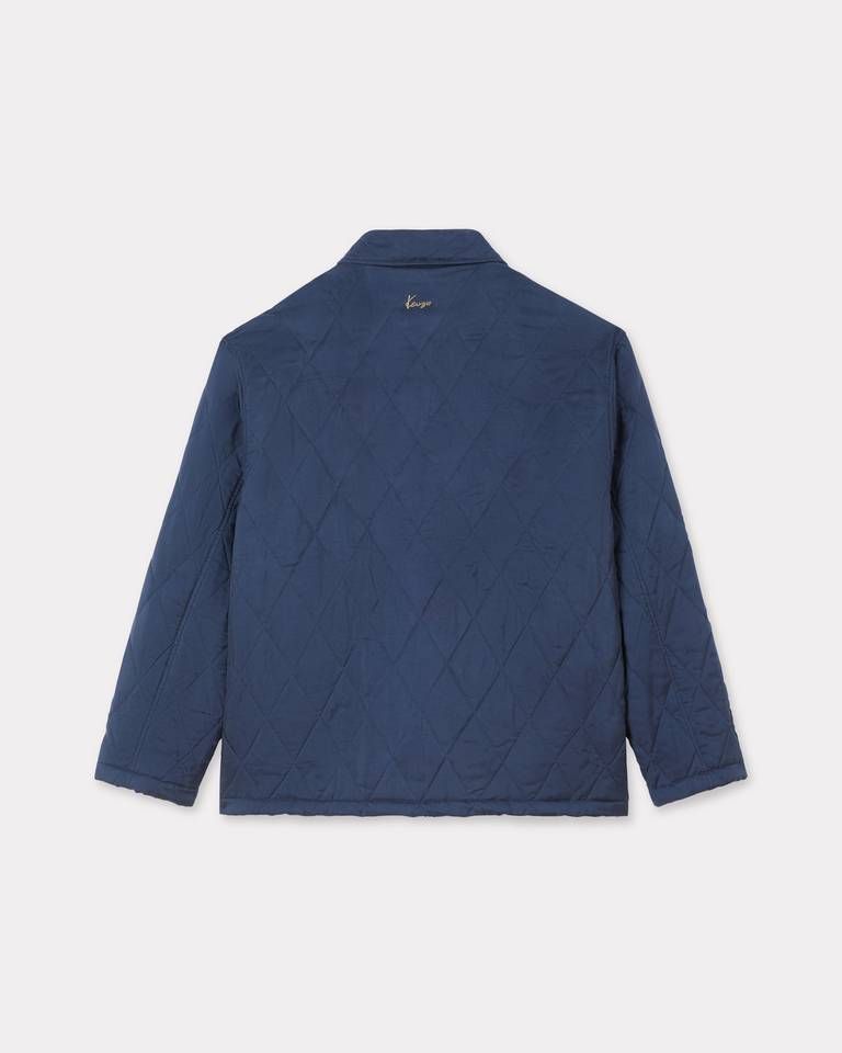 Kenzo - Áo khoác công sở chần bông KENZO Badges chất liệu cupro