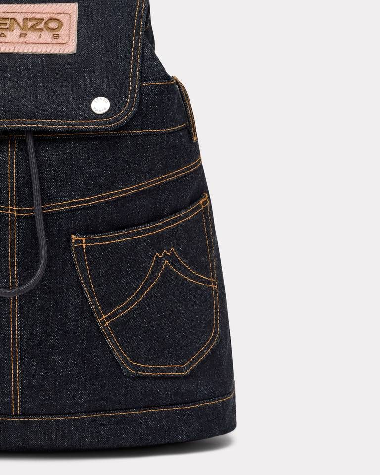 Kenzo - Ba lô KENZO Five Pockets bằng vải dệt chéo giả denim