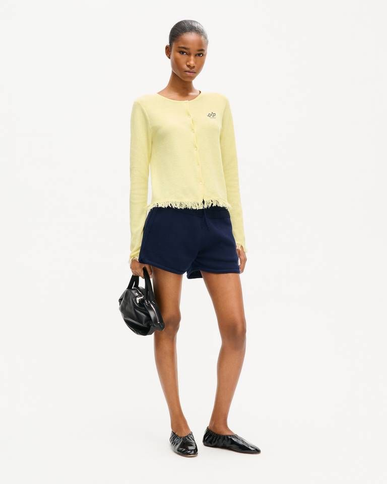 Áo khoác cardigan thêu KENZO Sounds vải cotton lanh