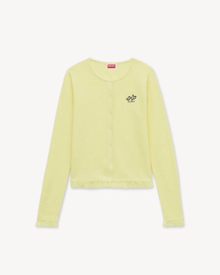 Áo khoác cardigan thêu KENZO Sounds vải cotton lanh