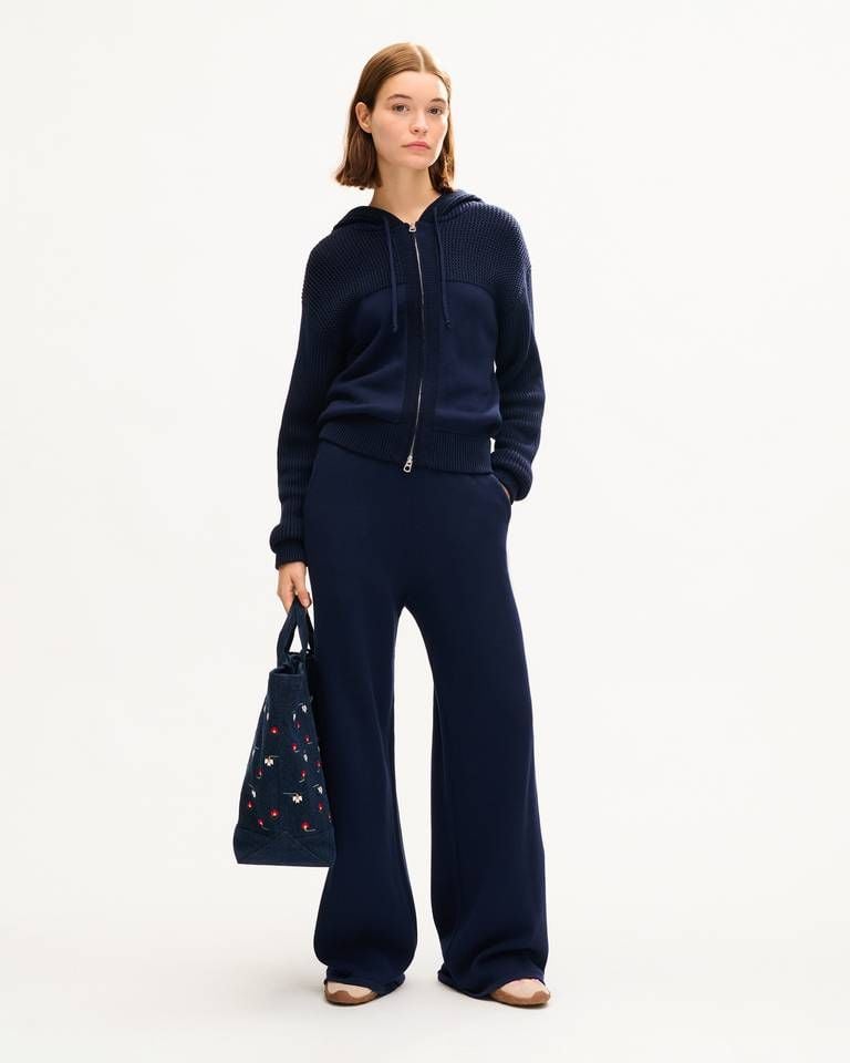 Áo hoodie dệt kim cotton len KENZO Signature