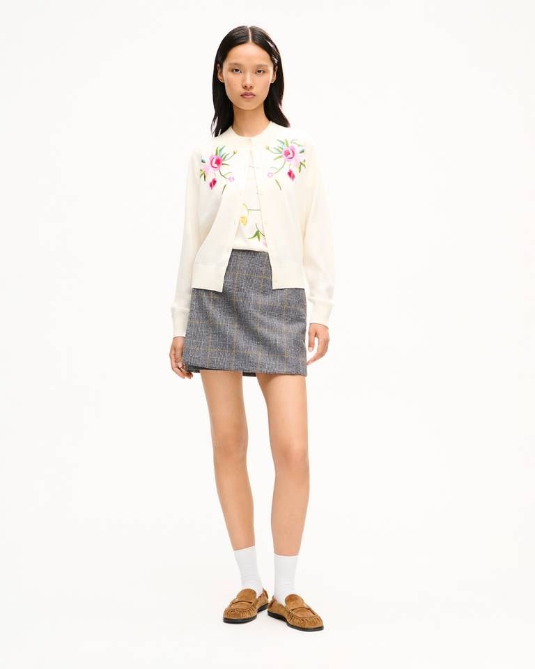 Kenzo - Áo cardigan KENZO Wildflower len pha lụa
