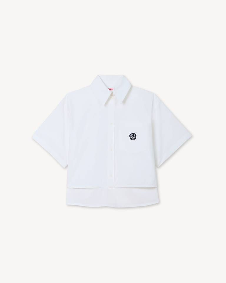 Áo sơ mi ngắn tay thêu họa tiết hoa Boke Flower 2.0 chất liệu cotton poplin