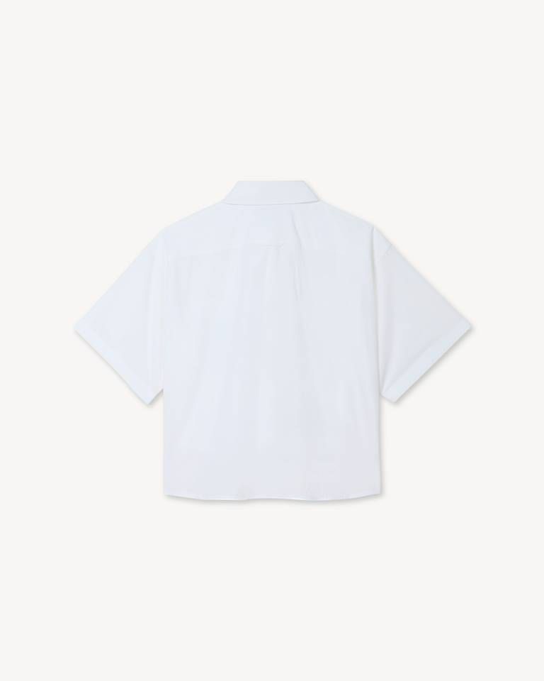 Áo sơ mi ngắn tay thêu họa tiết hoa Boke Flower 2.0 chất liệu cotton poplin