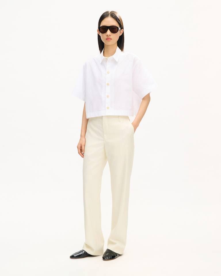 Kenzo - Áo sơ mi ngắn tay KENZO Signature vải cotton poplin