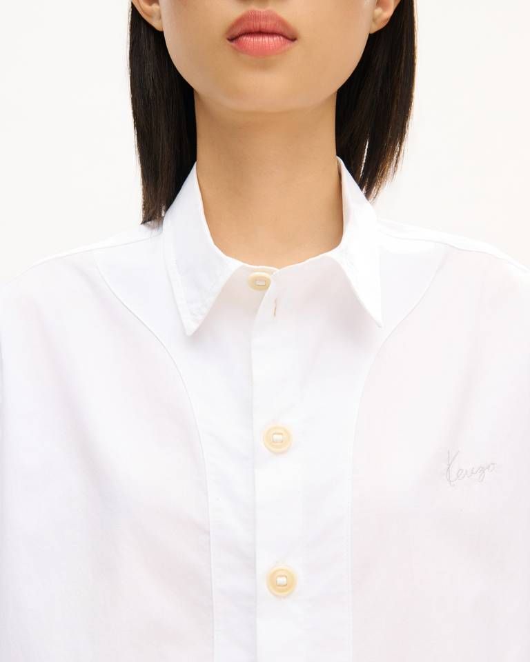 Kenzo - Áo sơ mi ngắn tay KENZO Signature vải cotton poplin