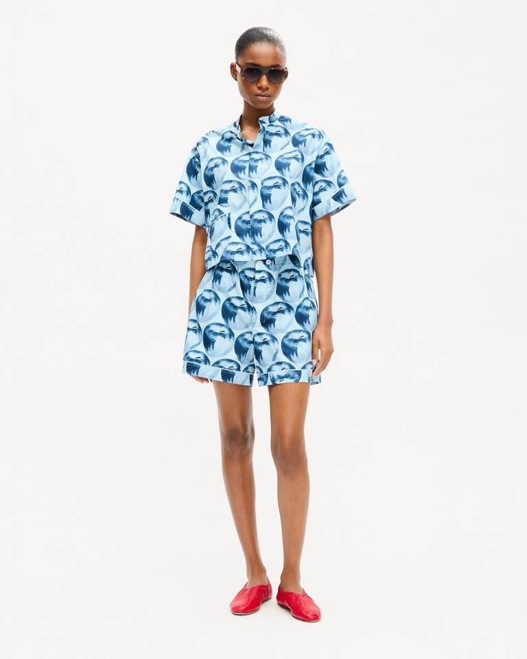 Kenzo - Áo sơ mi ngắn tay KENZO Apple Pop chất liệu cotton