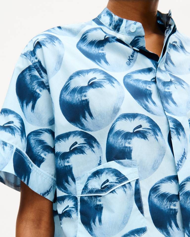 Kenzo - Áo sơ mi ngắn tay KENZO Apple Pop chất liệu cotton