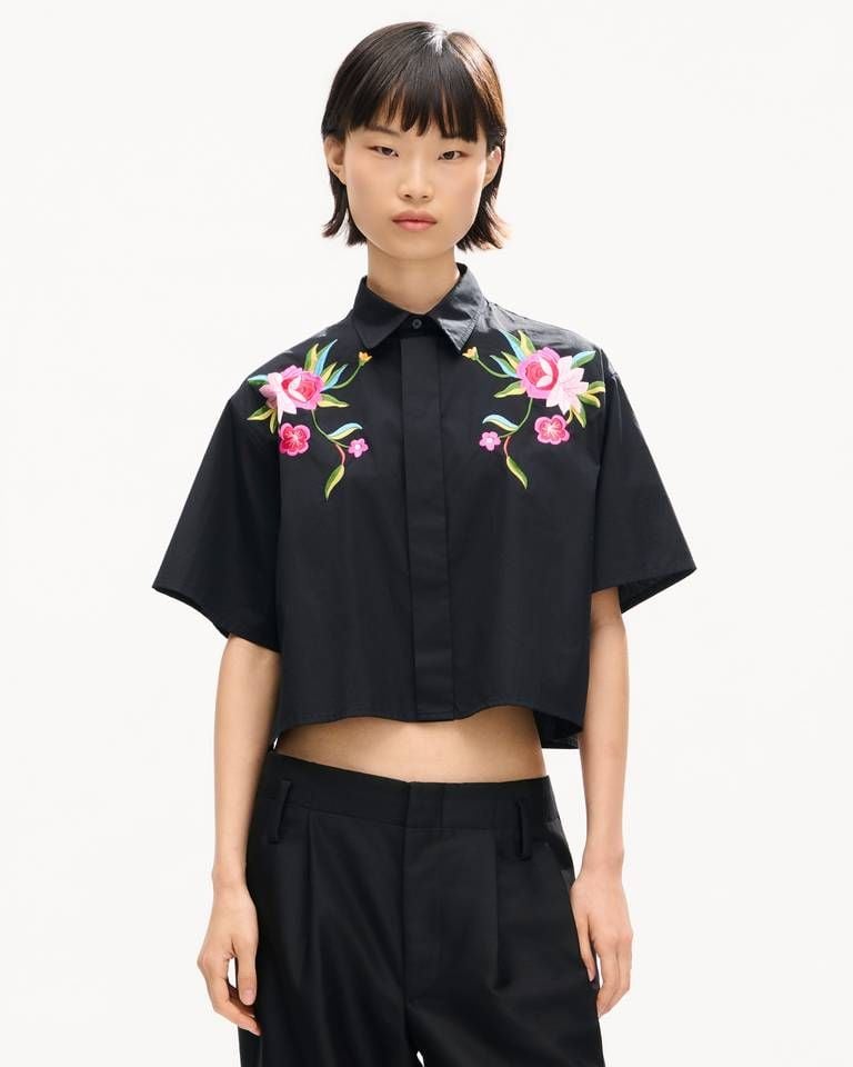 Áo sơ mi cotton ngắn tay KENZO Wildflower