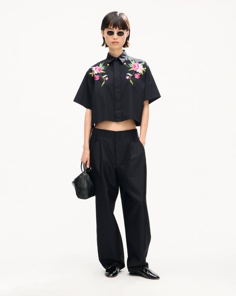 Áo sơ mi cotton ngắn tay KENZO Wildflower