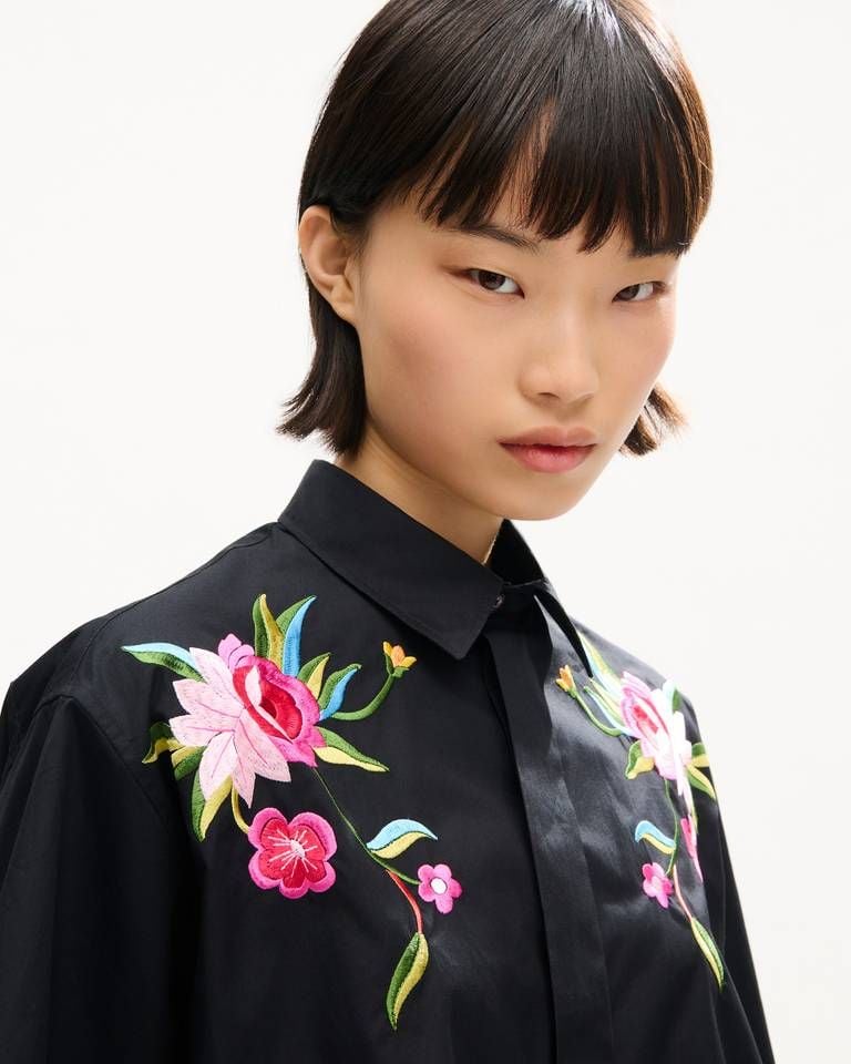 Áo sơ mi cotton ngắn tay KENZO Wildflower