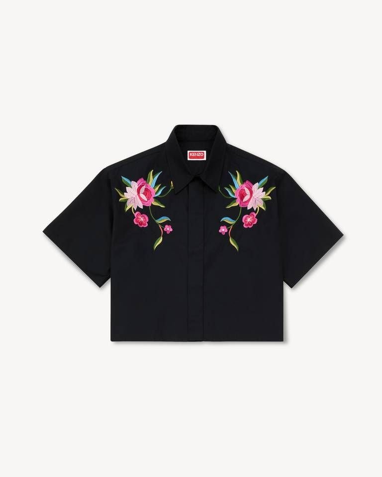 Áo sơ mi cotton ngắn tay KENZO Wildflower