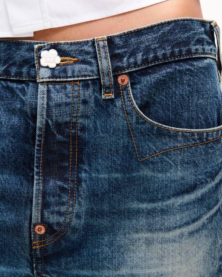 Quần jeans KENZO denim Nhật Bản ống đứng