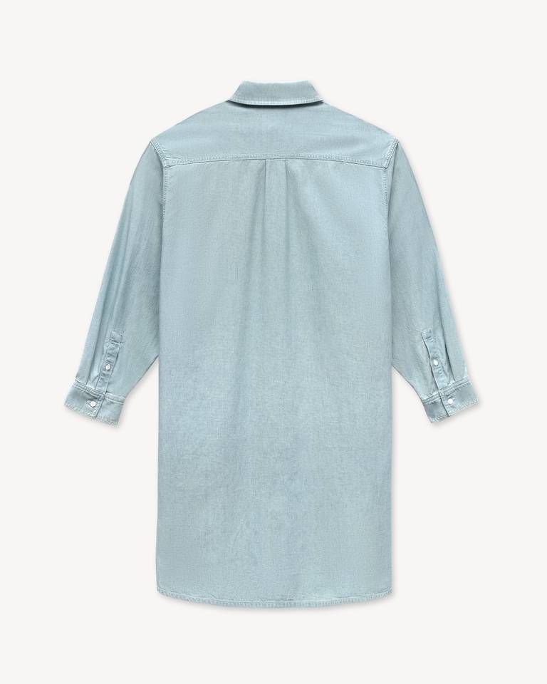 Kenzo - Đầm sơ mi dáng rộng KENZO Sounds vải chambray đã qua xử lý