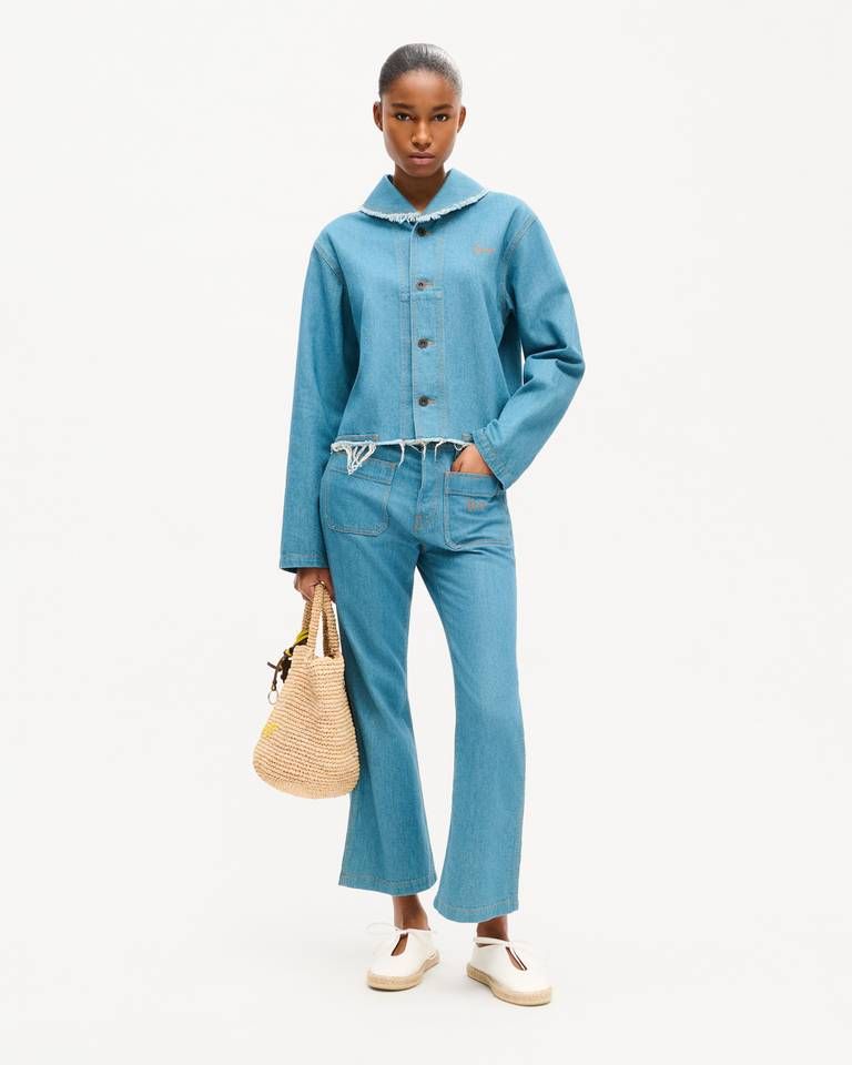 Kenzo - Áo khoác công sở KENZO vải denim Nhật Bản