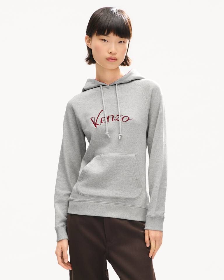 Kenzo - Áo hoodie ôm sát KENZO Varsity thêu họa tiết, chất liệu cotton