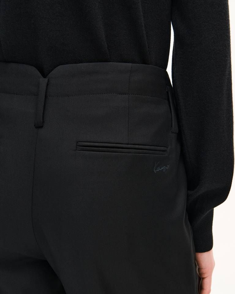 Kenzo - Quần ống suông KENZO vải len nguyên chất