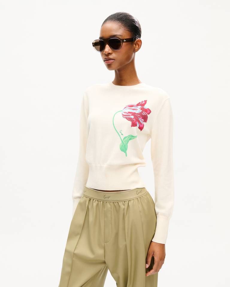 Kenzo - Áo len Tulip hiệu KENZO làm từ chất liệu cotton