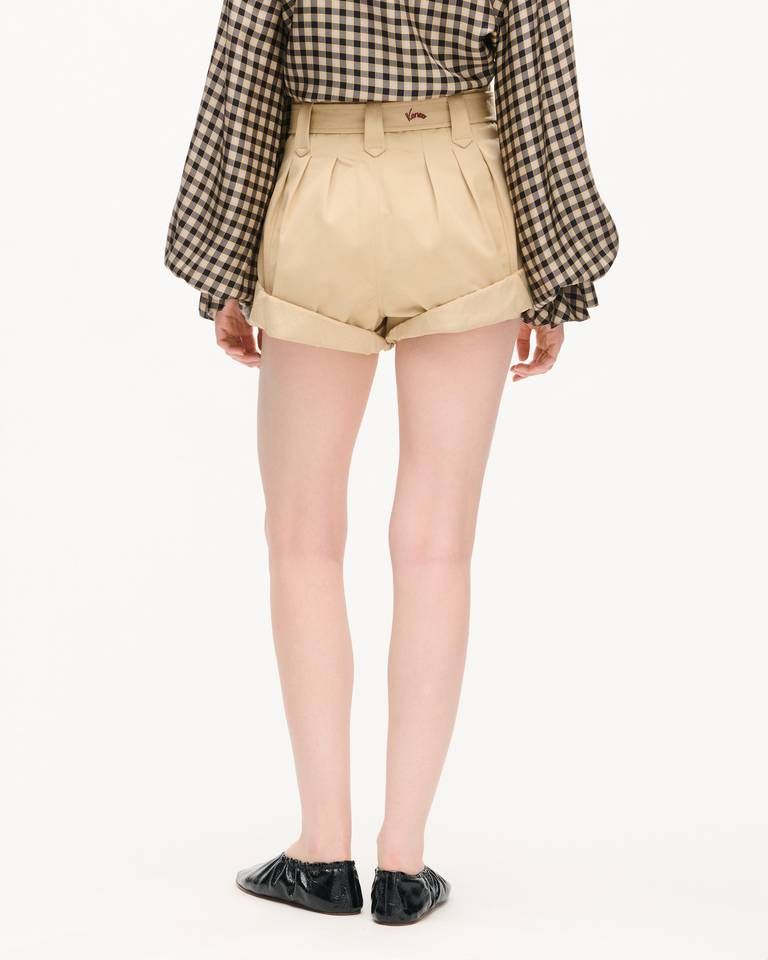 Kenzo - Quần short cạp cao cotton twill KENZO
